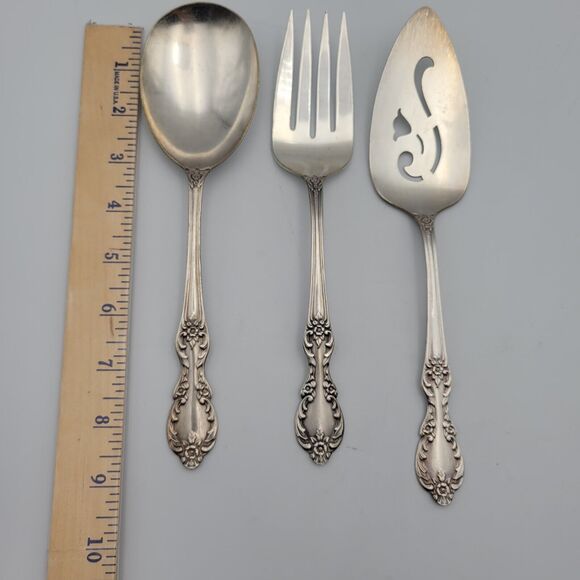 Silverplate SERVING PIECE 1959 Rogers Grand Elegance Vintage Set Of 3 - Picture 7 of 7